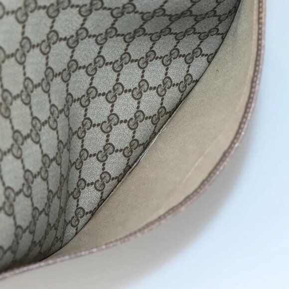 GUCCI GG Supreme Web Sherry Line Tote Bag PVC Beige Gold - Picture 11 of 16